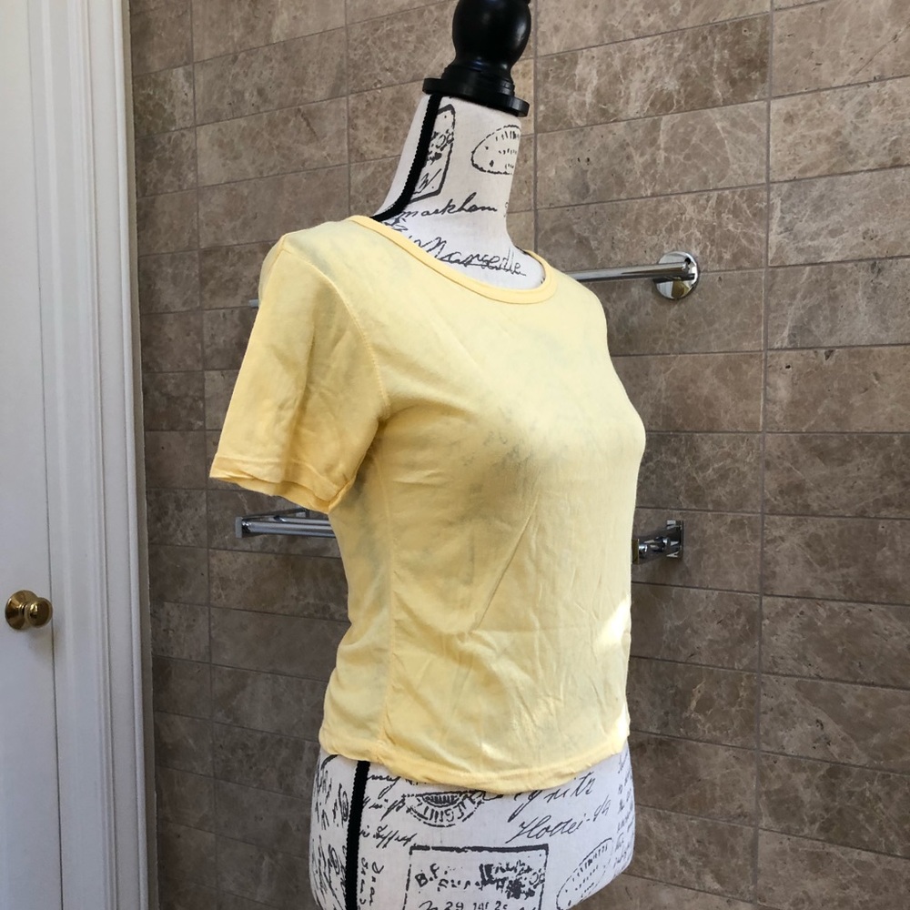Brandy Melville Yellow Tee